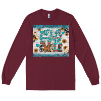 Burgundy it’s a beautiful day to smile Long Sleeve Tee - JahusDesignShop