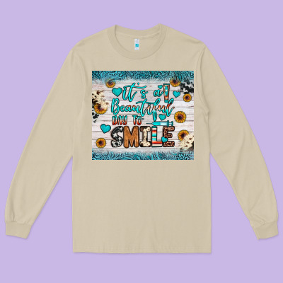 It’s A Beautiful Day To Smile Long Sleeve Tee Designed By Jahusdesignshop