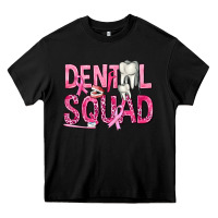 Black Dental Squad with Teeth Heavy Core Tee - texasbilliewilder