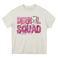Cream Dental Squad with Teeth Heavy Core Tee - texasbilliewilder