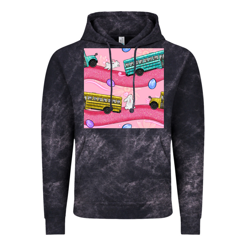 Easter School Bus Seamless Pattern Vintage Hoodie by BundleAndBundleShop | Teevron