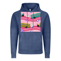 Vintage Denim easter school bus seamless pattern Vintage Hoodie - BundleAndBundleShop