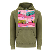 Vintage Olive easter school bus seamless pattern Vintage Hoodie - BundleAndBundleShop
