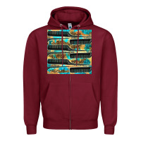 Burgundy Hairdresser Parting Comb With Leopard And Glitter Seamless Pattern Bbs Zipper Hoodie - BundleAndBundleShop