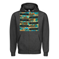 Charcoal Heather Hairdresser Parting Comb With Leopard And Glitter Seamless Pattern Bbs Zipper Hoodie - BundleAndBundleShop