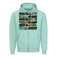 Seafoam Hairdresser Parting Comb With Leopard And Glitter Seamless Pattern Bbs Zipper Hoodie - BundleAndBundleShop