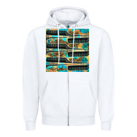 White Hairdresser Parting Comb With Leopard And Glitter Seamless Pattern Bbs Zipper Hoodie - BundleAndBundleShop