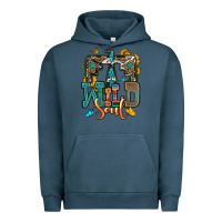 Pigment Midnight Navy western wild soul Urban Hoodie - OliviaCreatesArt