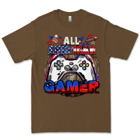 Cacao All American gamer 4th of july Premium Tee - CowGirlArtShop