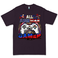 Plum All American gamer 4th of july Premium Tee - CowGirlArtShop