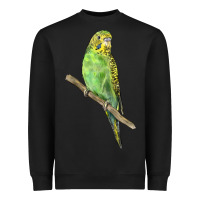 Black Budgeriar Bird Parrot Heavyweight Sweatshirt - LillyAllenDesigns