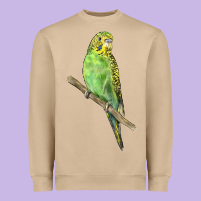 Budgeriar Bird Parrot Heavyweight Sweatshirt Designed By Lillyallendesigns