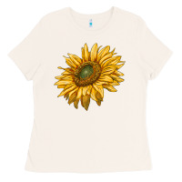 Bone sunflower Ladies Tee - RanaPortraitStore