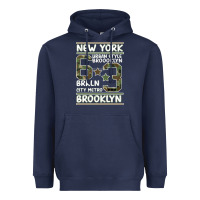 Navy Newyork Brooklyn Heavyweight Hoodie - Bettercallsaul