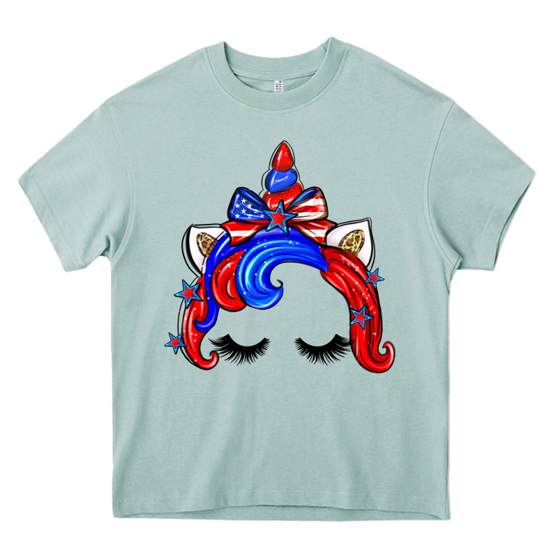4th Of July Unicorn Heavy Core Tee by Zillion Design Studio | Teevron