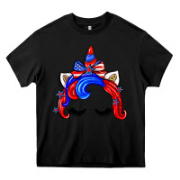 Black 4th of july unicorn Heavy Core Tee - Zillion Design Studio