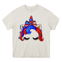 Cream 4th of july unicorn Heavy Core Tee - Zillion Design Studio