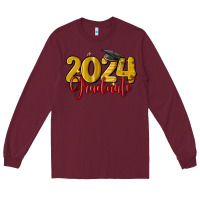 Burgundy 2024 graduate Long Sleeve Tee - MaliasSmallBusiness
