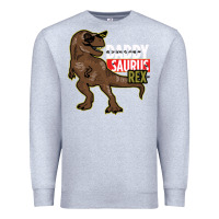 Heather Grey DADDY SAURUS REX Premium Sweatshirt - Bettercallsaul