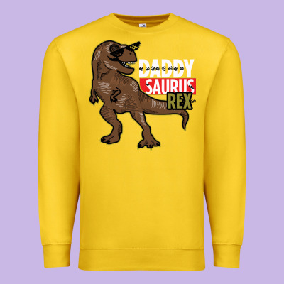 Daddy Saurus Rex Premium Sweatshirt Designed By Bettercallsaul