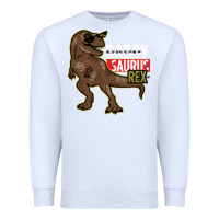 White DADDY SAURUS REX Premium Sweatshirt - Bettercallsaul