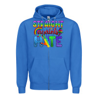 True Royal Straight Againts Hate Zipper Hoodie - BundleAndBundleShop