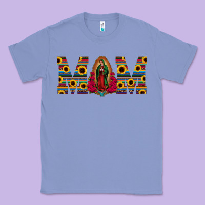 Mom Lady Of Guadalupe  Serape Sunflower Classic Tee Designed By Jasminsmagicworld