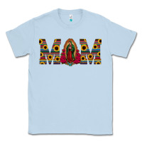 Dusty Blue mom lady of guadalupe  serape sunflower Classic Tee - Jasminsmagicworld