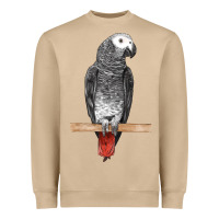Mushroom African Gray Parrot Bird Heavyweight Sweatshirt - LillyAllenDesigns