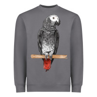 Storm African Gray Parrot Bird Heavyweight Sweatshirt - LillyAllenDesigns