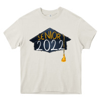 Cream senior 2022 graduation cap Heavy Core Tee - RanaPortraitStore