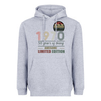 Heather Grey Vintage 1970 Limited Edition 50 Years Of Being Awe Heavyweight Hoodie - Bettercallsaul
