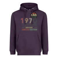 Plum Vintage 1970 Limited Edition 50 Years Of Being Awe Heavyweight Hoodie - Bettercallsaul