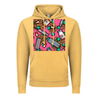 Vintage Mustard Medicines And Pills Seamless Pattern Vintage Hoodie - BundleAndBundleShop