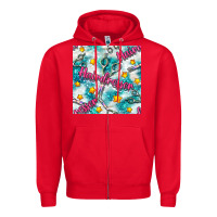 Red Hairdresser Scissor And Stars With Glitter Seamless Pattern Bbs Zipper Hoodie - BundleAndBundleShop