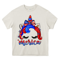 Cream 4th of july 'merica unicorn Heavy Core Tee - Zillion Design Studio