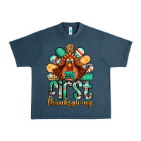 Midnight Navy my first thanksgiving turkey Urban Heavy Tee - Jasminsmagicworld
