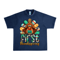 Navy my first thanksgiving turkey Urban Heavy Tee - Jasminsmagicworld