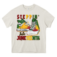 Cream steppin' into juneteenth Heavy Core Tee - BarkalooDesign