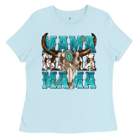 Baby Blue mama mama mama Ladies Tee - texasbilliewilder