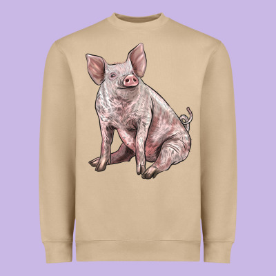 American Yorkshire Pig Heavyweight Sweatshirt Designed By Lillyallendesigns