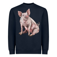 Navy american yorkshire pig Heavyweight Sweatshirt - LillyAllenDesigns