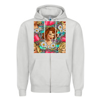 Dove Grey Hairdresser Western Girl And Hair Curler Seamless Pattern Bbs Zipper Hoodie - BundleAndBundleShop