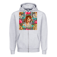 Heather Grey Hairdresser Western Girl And Hair Curler Seamless Pattern Bbs Zipper Hoodie - BundleAndBundleShop