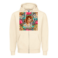 Sandshell Hairdresser Western Girl And Hair Curler Seamless Pattern Bbs Zipper Hoodie - BundleAndBundleShop