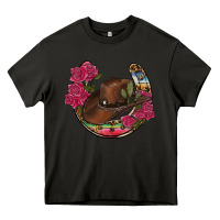 Asphalt western serape horseshoe Heavy Core Tee - RanaPortraitStore