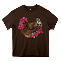 Chocolate Brown western serape horseshoe Heavy Core Tee - RanaPortraitStore