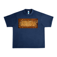 Navy wooden leopard glitter  license plate template Urban Heavy Tee - BarkalooDesign