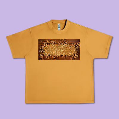 Wooden Leopard Glitter  License Plate Template Urban Heavy Tee Designed By Barkaloodesign