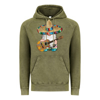 Vintage Olive mexican gnomes guitar sombrero serape Vintage Hoodie - Artiststas